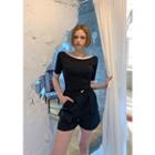 Adan Scoop-back Ringer Top