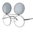 Retro Round Flip-up Metal Frame Sunglasses