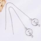 Cat Threader Earring 1 Pair - White Gold - One Size