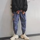 Pocket Patch Cuffed Straight-fit Jeans