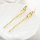 Bar Alloy Dangle Earring 1 Pair - Gold - One Size