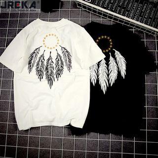 Dreamcatcher-embroidered T-shirt