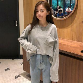 Long-sleeve Pocket Boxy T-shirt