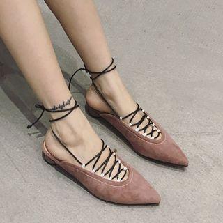 Lace-up Closed-toe Sandals