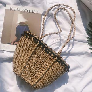 Woven Bucket Bag Camel - One Size