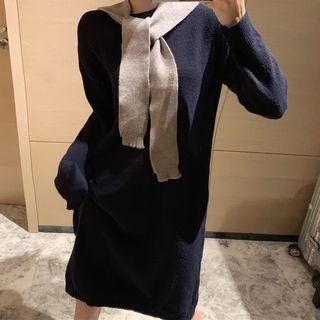 Set: Knit Scarf + Sweater Dress