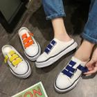 Adhesive Strap Canvas Mules