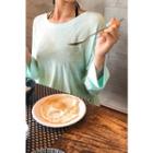 Long-sleeve Pastel Cotton T-shirt