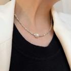 Sterling Silver Faux Pearl Necklace / Bracelet