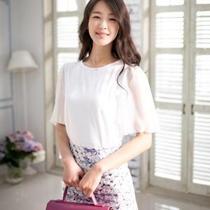 Bell-sleeve Chiffon Top