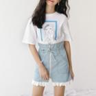 Short-sleeve Boxy Print T-shirt