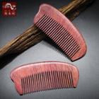 Wooden & Horn Hair Comb Red - One Size