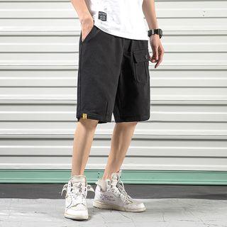 Tagged Wide-leg Cargo Shorts