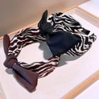 Bow Zebra Print Headband