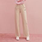Fray-hem Stitched Wide-leg Pants With Sash
