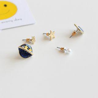 Set Of 5: Planet Earrings