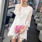 Lace Bell-sleeve A-line Dress