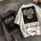 Short-sleeve Print Round-neck T-shirt