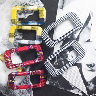 Plaid Statement Earring