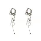 Knot Alloy Dangle Earring 1 Pair - Silver - One Size
