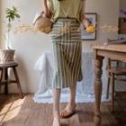 Round-hem Stripe Skirt