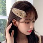 Rabbit Fleece Hair Clip 1 Pc - 01 - Light Brown - One Size