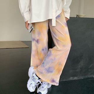 Wide Leg Pants Blue & Almond - One Size