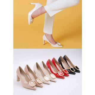 Buckle-front Bar-heel Stilettos