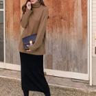 Turtle-neck Brushed-fleece Top In 9 Colors