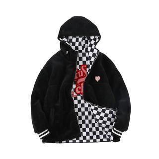 Check Zip Hoodie