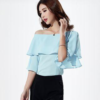Ruffled Off-shoulder Blouse