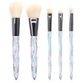 Set Of 5: Acrylic Handle Makeup Brush