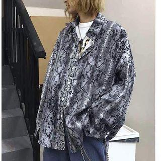 Couple Matching Snakeskin Print Shirt