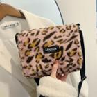 Leopard Print Fluffy Crossbody Bag