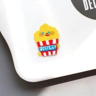 Popcorn Embroidered Applique Patch / Brooch