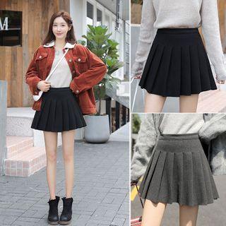 Plated A-line Skirt