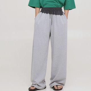 Mock Two-piece Baggy Sweatpants