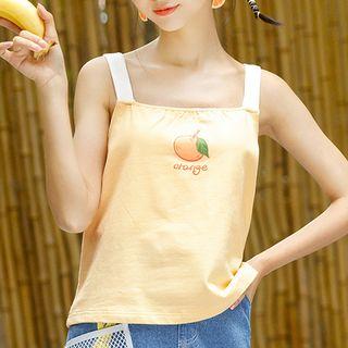 Orange Print Camisole Top