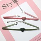 Corduroy Heart Choker