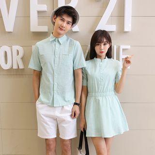 Couple Matching Short-sleeve Shirt / Shirt Dress