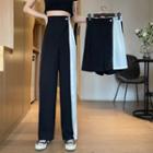 Two Tone Wide-leg Pants / Shorts