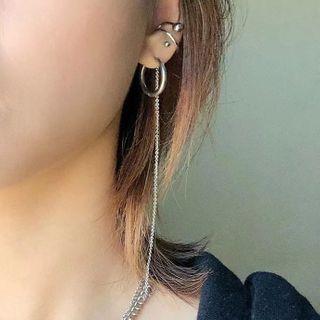 Chain Fringed Cuff Earring