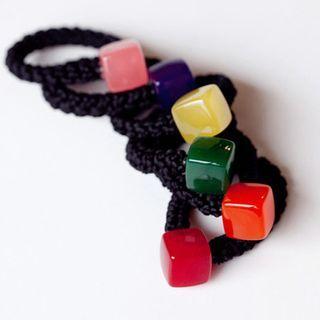 Cube Acrylic Hair Tie