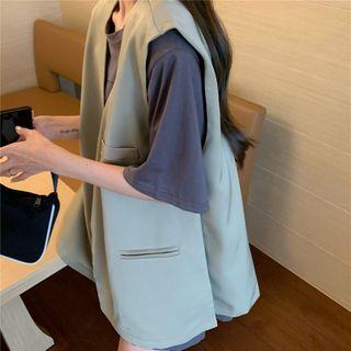 Buttonless Loose Dress Vest