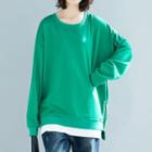 Mock Two-piece Pullover Green - One Size