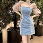 Denim Tube Top / Denim Slim-fit Tube Dress