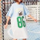 Number Printed T-shirt Dress