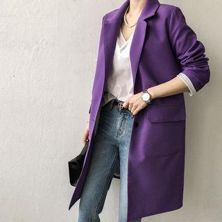 Notched-lapel Flap-pocket Coat