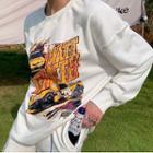 Car Print Sweatshirt / Shorts