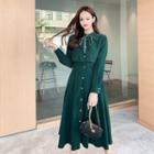 Ribbon A-line Midi Shirtdress